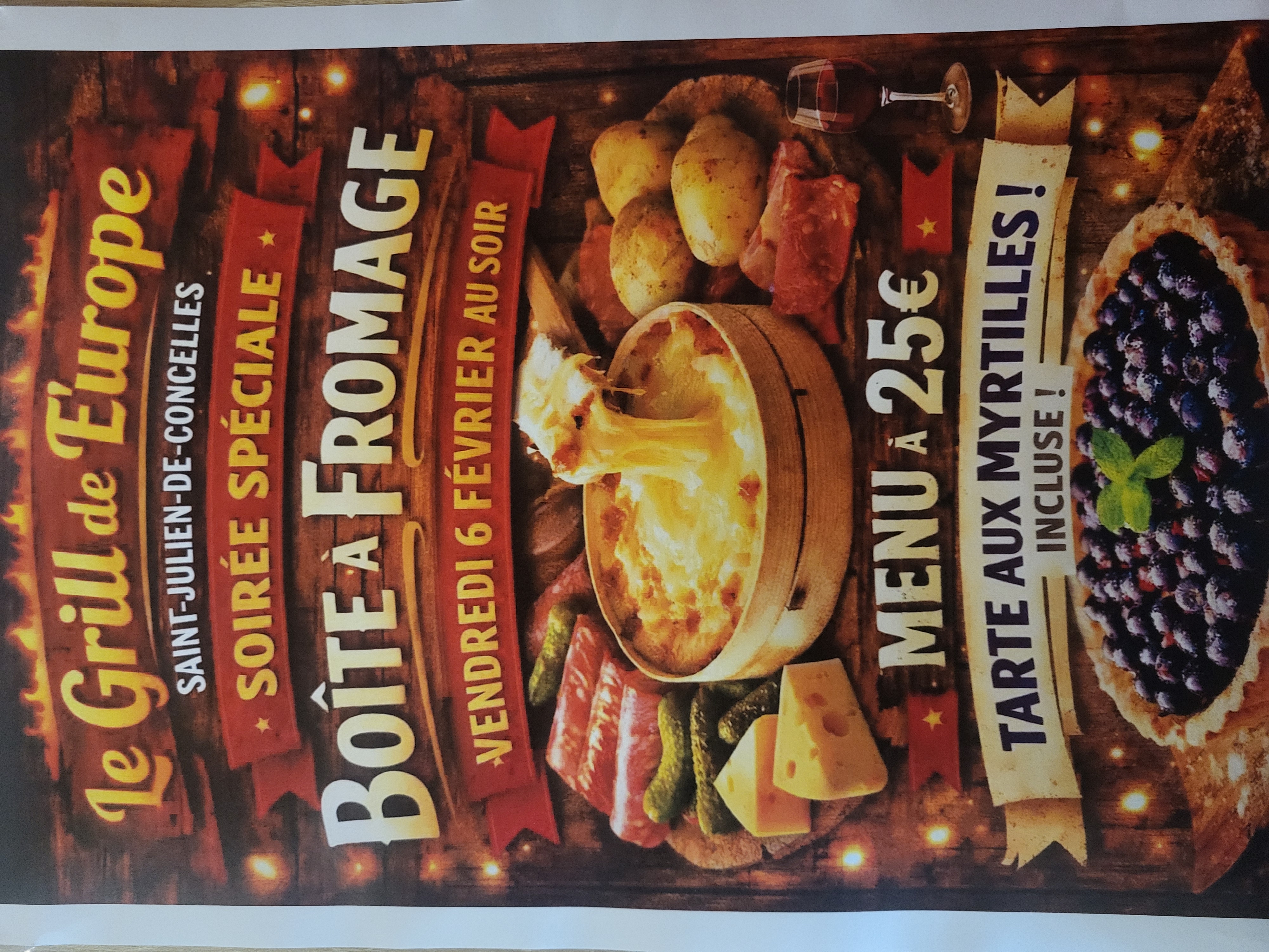 Photo du menu special